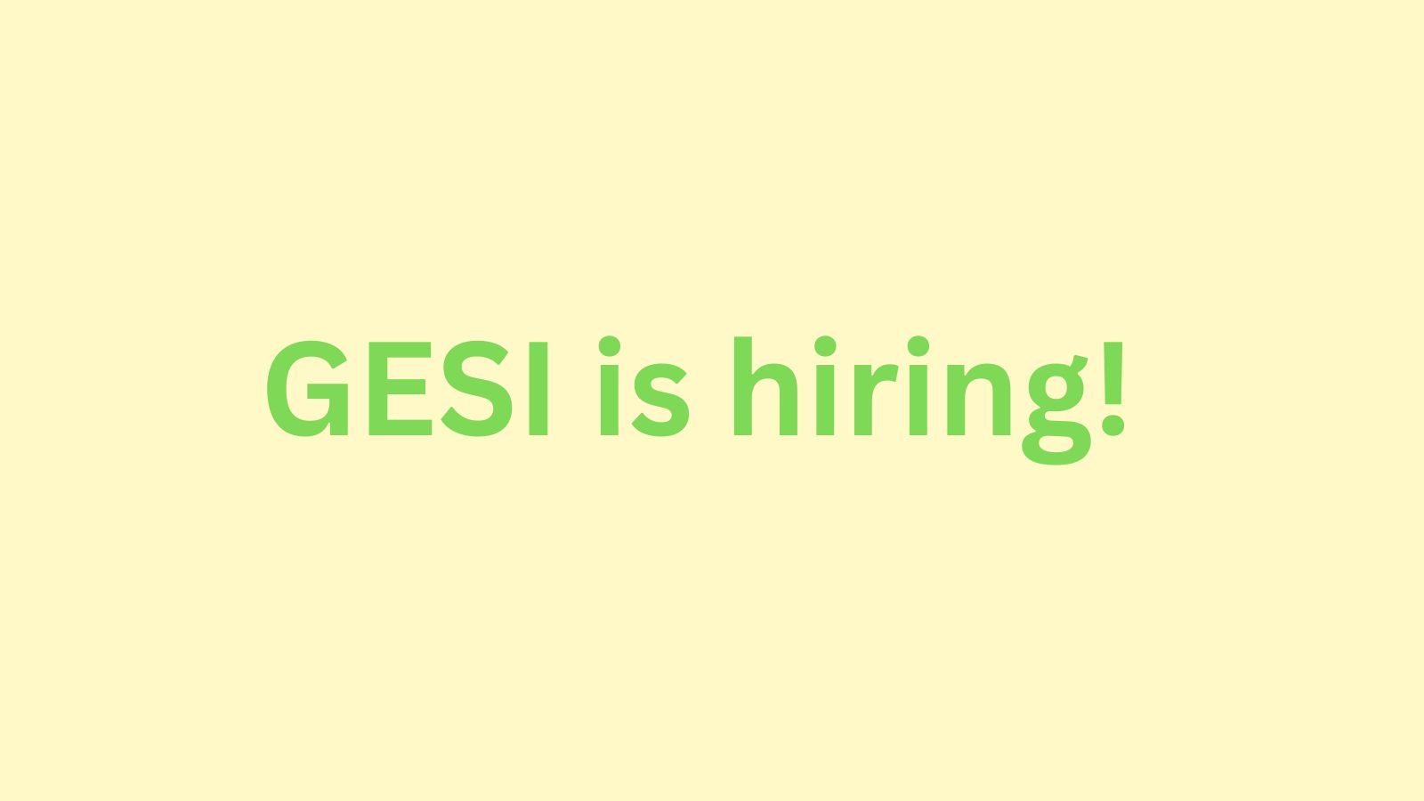 GESI_is_hiring